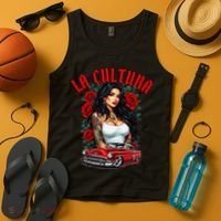 Chola Pin Up Chicano Mexican Latina Car Show Cinco De Mayo Tank Top thumb 4