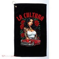 Chola Pin Up Chicano Mexican Latina Car Show Cinco De Mayo Golf Towel thumb 0