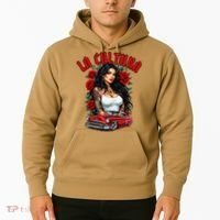 Chola Pin Up Chicano Mexican Latina Car Show Cinco De Mayo Hoodie thumb 2
