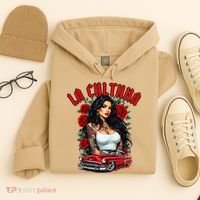 Chola Pin Up Chicano Mexican Latina Car Show Cinco De Mayo Hoodie thumb 4
