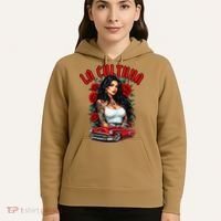 Chola Pin Up Chicano Mexican Latina Car Show Cinco De Mayo Hoodie thumb 5