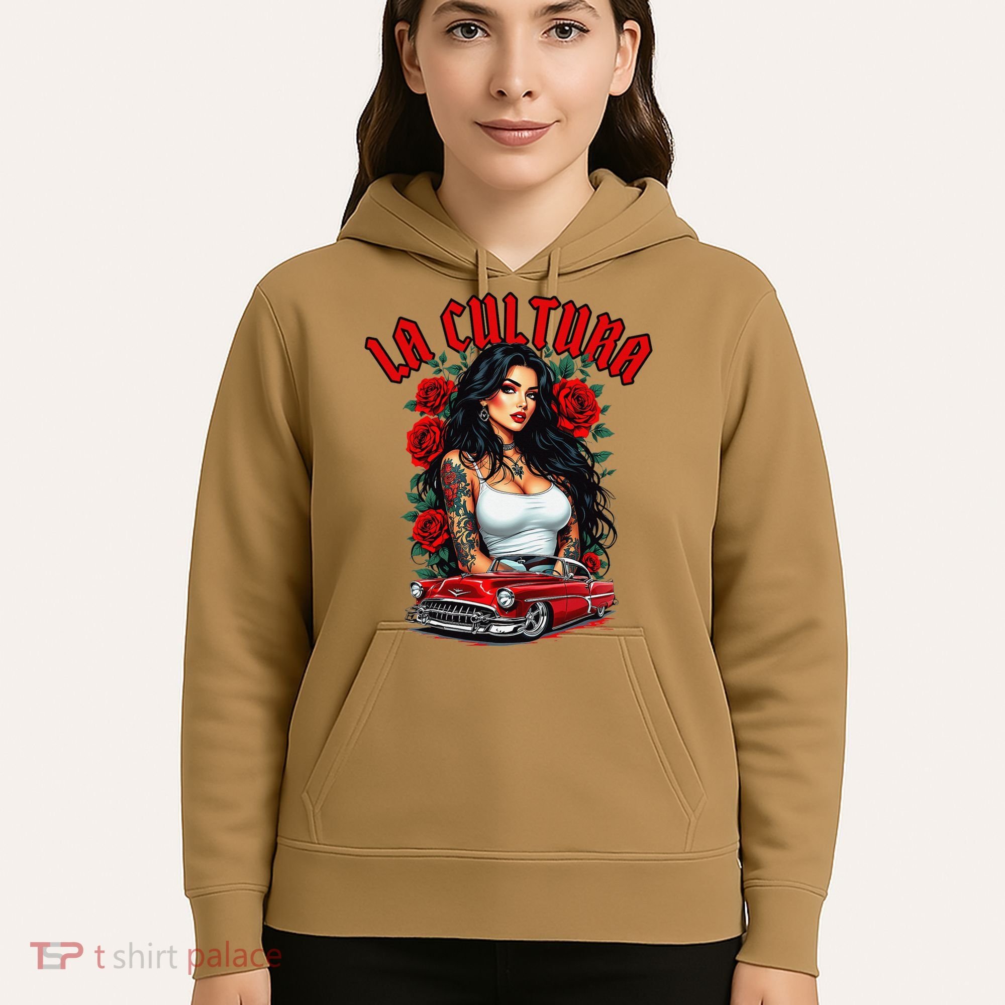 Chola Pin Up Chicano Mexican Latina Car Show Cinco De Mayo Hoodie