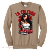 Chola Pin Up Chicano Mexican Latina Car Show Cinco De Mayo Sweatshirt thumb 0