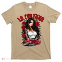 Chola Pin Up Chicano Mexican Latina Car Show Cinco De Mayo T-Shirt thumb 0
