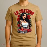 Chola Pin Up Chicano Mexican Latina Car Show Cinco De Mayo T-Shirt thumb 3