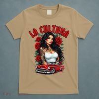 Chola Pin Up Chicano Mexican Latina Car Show Cinco De Mayo T-Shirt thumb 5