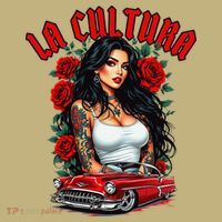 Chola Pin Up Chicano Mexican Latina Car Show Cinco De Mayo T-Shirt thumb 7