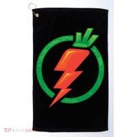 Carrot Power Vegan Funny Gift Cute I Love Veggies Funny Gift Golf Towel thumb 0