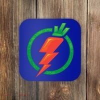 Carrot Power Vegan Funny Gift Cute I Love Veggies Funny Gift Coaster thumb 0