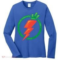 Carrot Power Vegan Funny Gift Cute I Love Veggies Funny Gift Women's Long Sleeve Shirt thumb 0