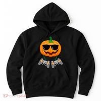 Cool Pumpkin Video Gamer Hoodie thumb 0