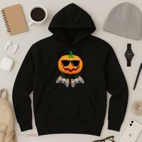 Cool Pumpkin Video Gamer Hoodie thumb 3
