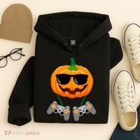 Cool Pumpkin Video Gamer Hoodie thumb 4