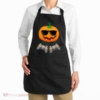 Cool Pumpkin Video Gamer Apron thumb 2