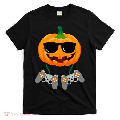 Cool Pumpkin Video Gamer T-Shirt