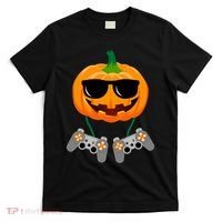 Cool Pumpkin Video Gamer T-Shirt thumb 0