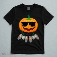Cool Pumpkin Video Gamer T-Shirt thumb 5