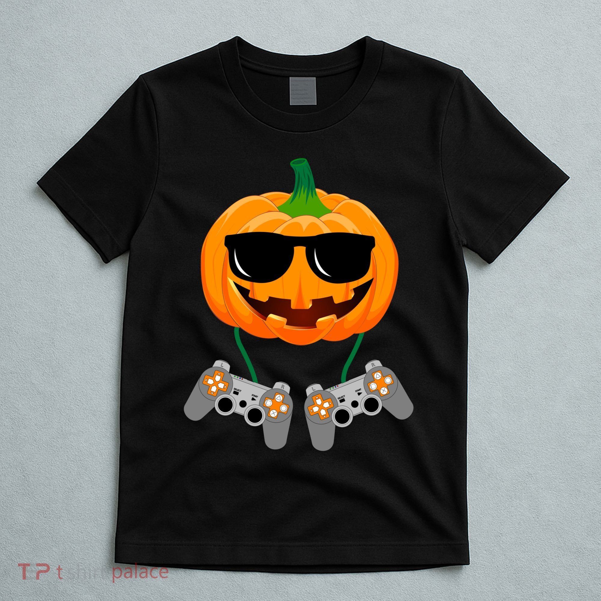 Cool Pumpkin Video Gamer T-Shirt