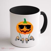 Cool Pumpkin Video Gamer Coffee Mug thumb 1