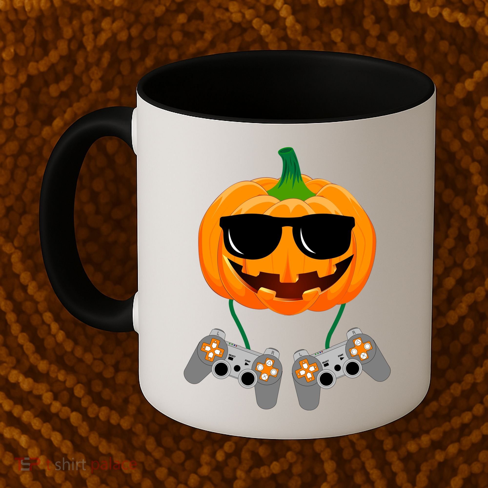 Cool Pumpkin Video Gamer Coffee Mug