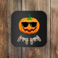 Cool Pumpkin Video Gamer Coaster thumb 0
