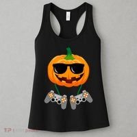 Cool Pumpkin Video Gamer Women's Tank Top thumb 3