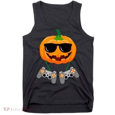 Cool Pumpkin Video Gamer Tank Top