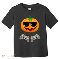Cool Pumpkin Video Gamer Toddler T-Shirt thumb 0