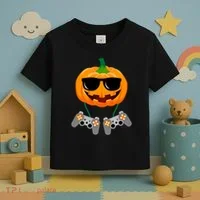 Cool Pumpkin Video Gamer Toddler T-Shirt thumb 3