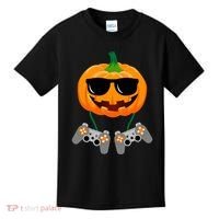 Cool Pumpkin Video Gamer Kids T-Shirt thumb 0