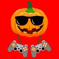 Cool Pumpkin Video Gamer Santa Hat thumb 1