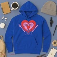 Cute Prawn Valentines Day Heart Shrimp Chef Fork Knife Gift Hoodie thumb 3