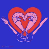 Cute Prawn Valentines Day Heart Shrimp Chef Fork Knife Gift Women's Tank Top thumb 5