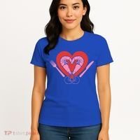 Cute Prawn Valentines Day Heart Shrimp Chef Fork Knife Gift Women's T-Shirt thumb 4