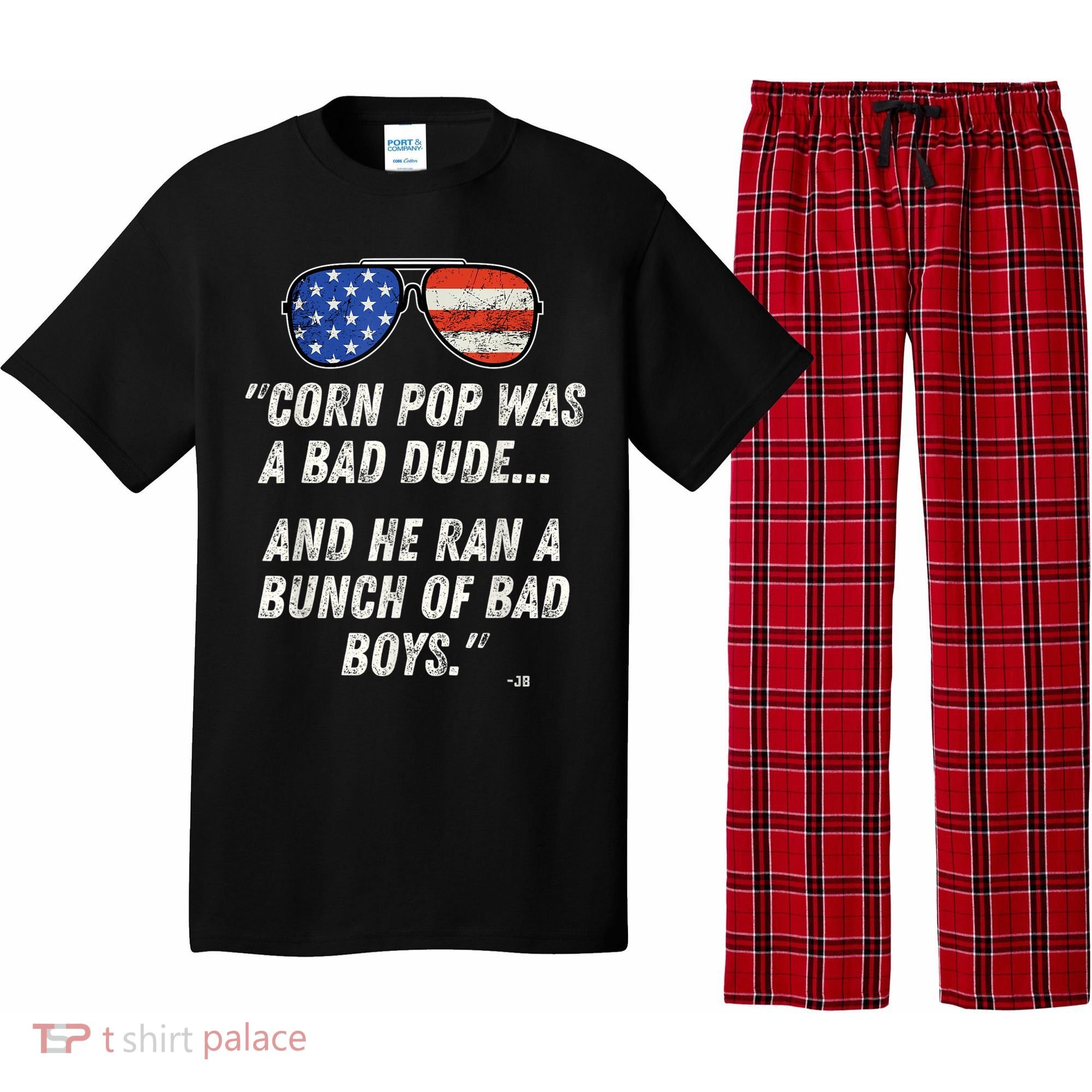 Corn Pop Was A Bad Dude Funny Joe Biden Parody Pajama Set