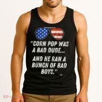 Corn Pop Was A Bad Dude Funny Joe Biden Parody Tank Top thumb 3