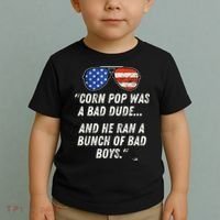 Corn Pop Was A Bad Dude Funny Joe Biden Parody Toddler T-Shirt thumb 2