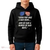 Corn Pop Was A Bad Dude Funny Joe Biden Parody Kids Hoodie thumb 4