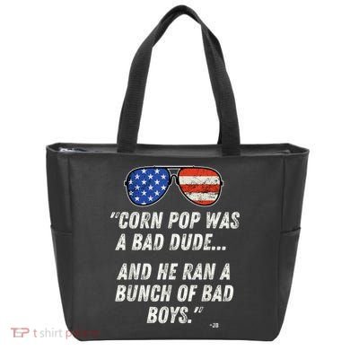 Corn Pop Was A Bad Dude Funny Joe Biden Parody Tote Bag