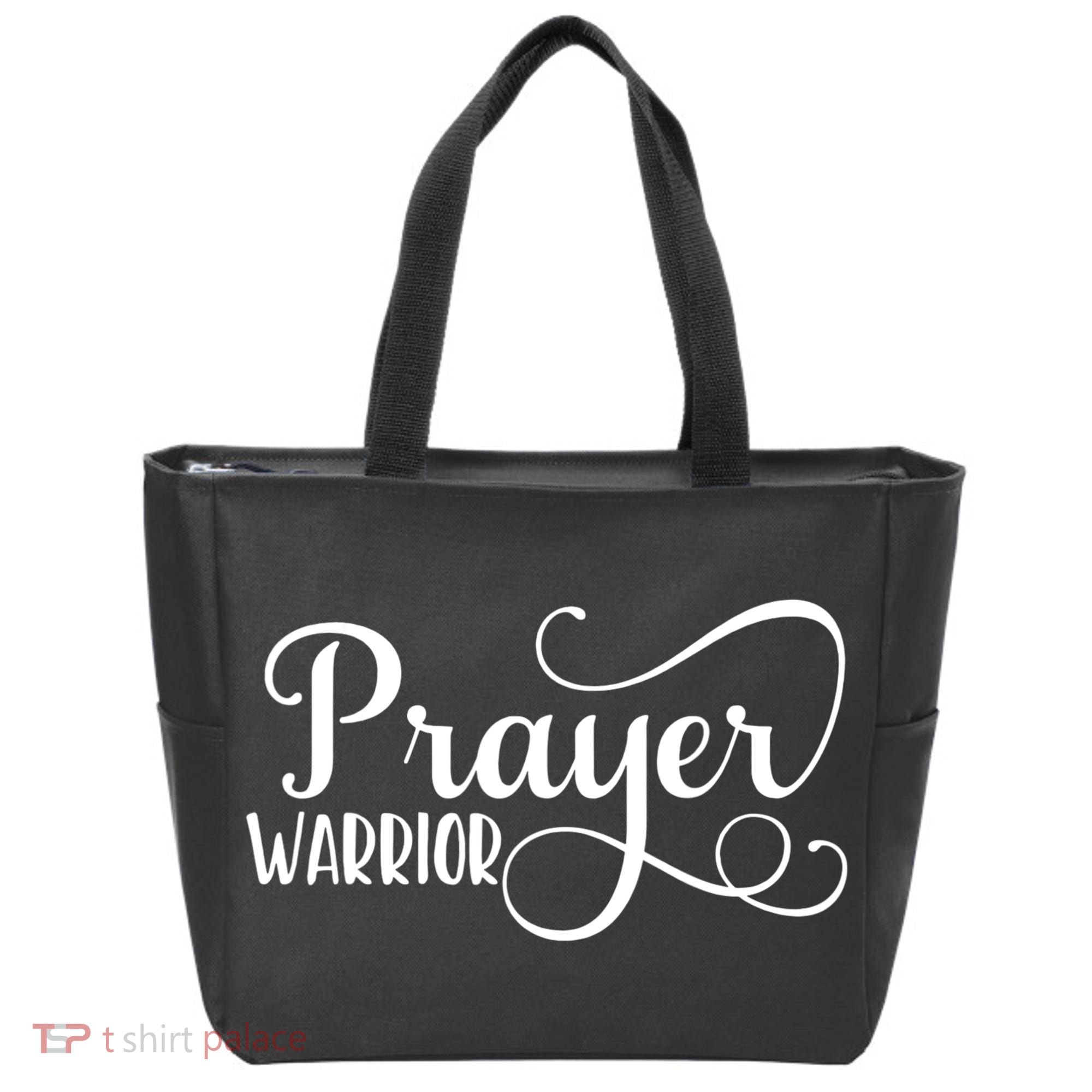 Christian Prayer Warrior Have Faith Quote Bible Verse Tote Bag