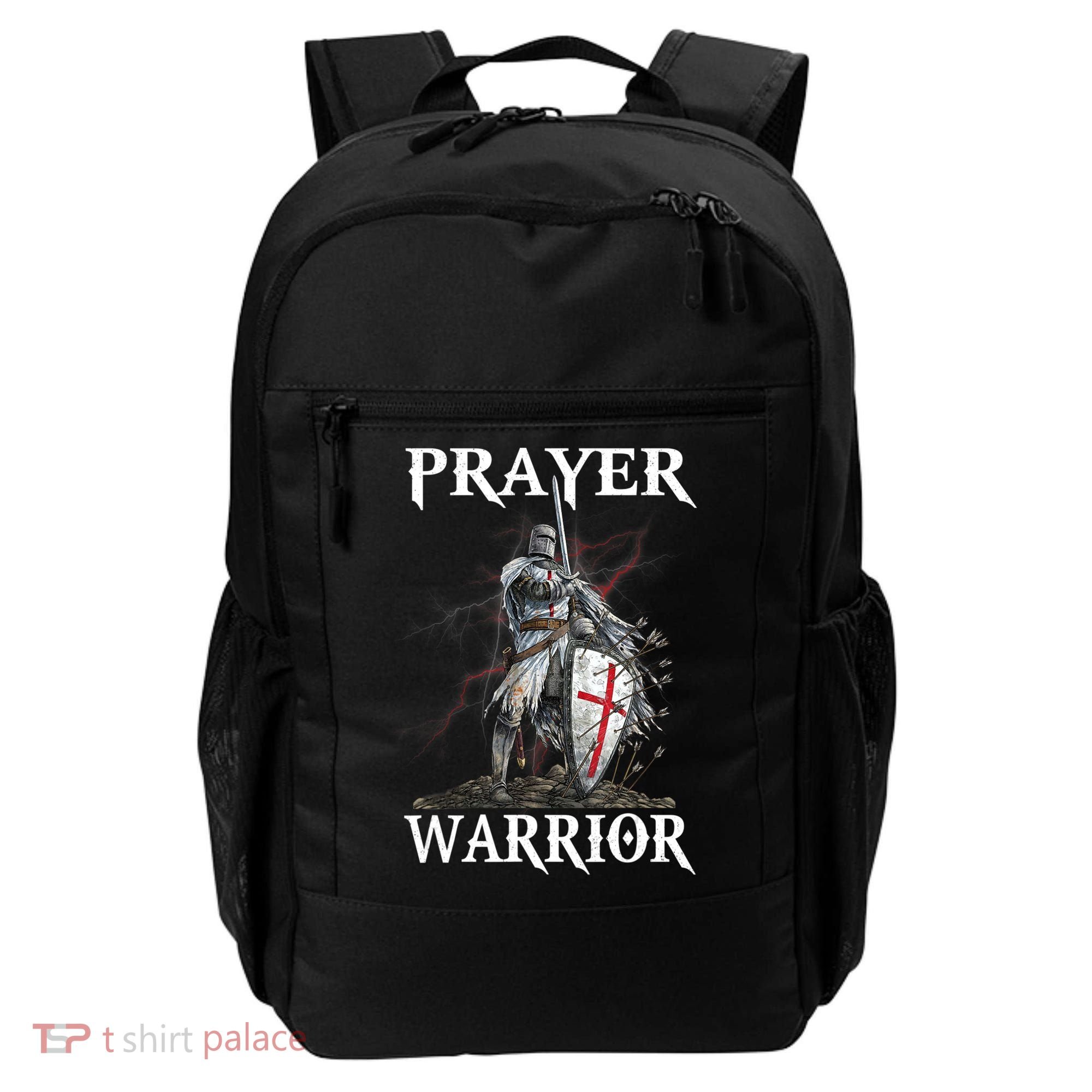 Christian Prayer Warrior Jesus Cross Religious Messages Backpack