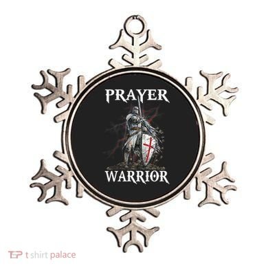 Christian Prayer Warrior Jesus Cross Religious Messages Ornament