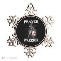 Christian Prayer Warrior Jesus Cross Religious Messages Ornament thumb 0