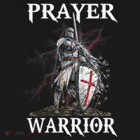 Christian Prayer Warrior Jesus Cross Religious Messages Ornament thumb 1