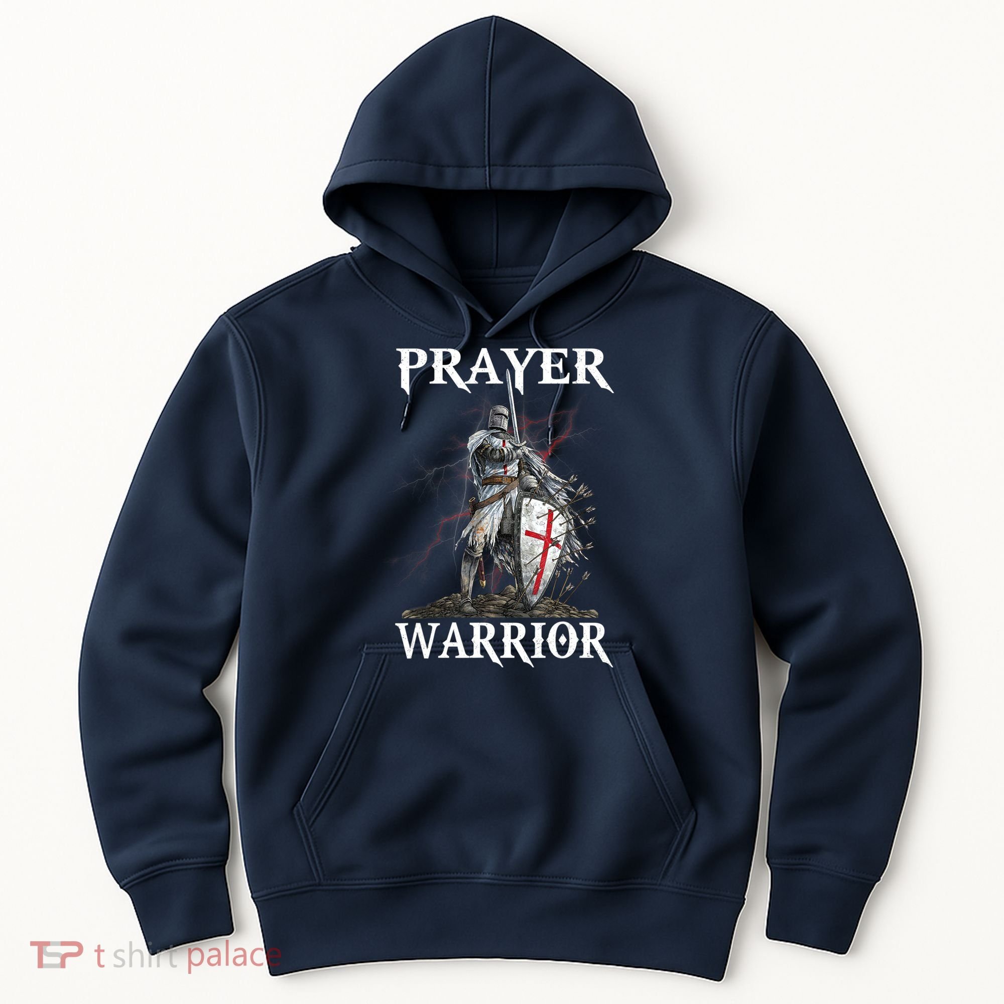 Christian Prayer Warrior Jesus Cross Religious Messages Hoodie