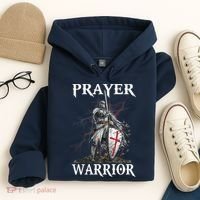 Christian Prayer Warrior Jesus Cross Religious Messages Hoodie thumb 4