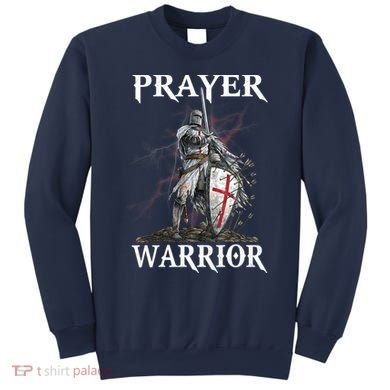 Christian Prayer Warrior Jesus Cross Religious Messages Sweatshirt