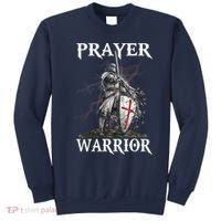 Christian Prayer Warrior Jesus Cross Religious Messages Sweatshirt thumb 0