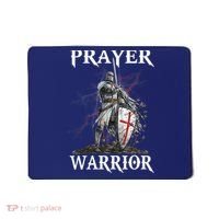 Christian Prayer Warrior Jesus Cross Religious Messages Mousepad thumb 0