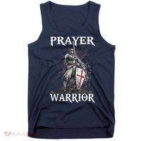 Christian Prayer Warrior Jesus Cross Religious Messages Tank Top thumb 0